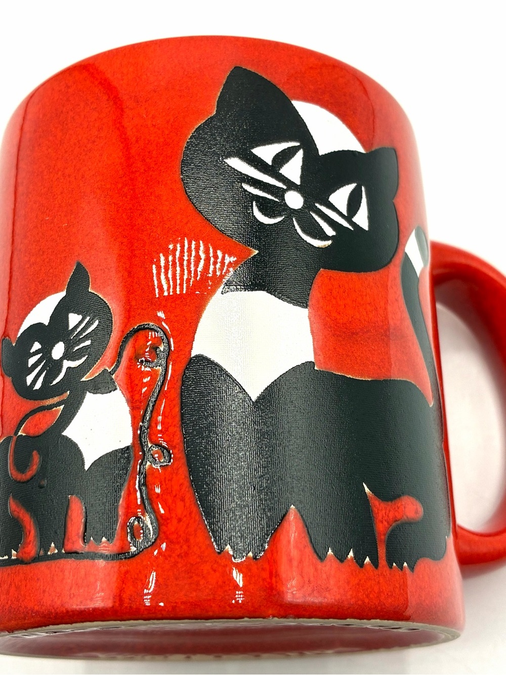 Vintage 1960s Waechtersbach Cat Kitten Yarn Mug MCM W Germany - Picture 7 of 7